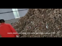 Municipale molen voor de vervaardiging van plastic pellets voor vaste afvalstoffen