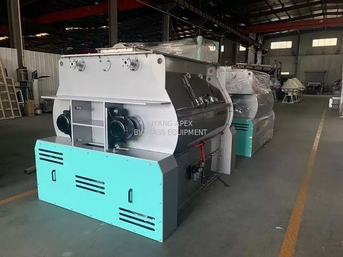 6tph 415V Pellet Making Machine Double Shaft Paddle Mixer For Animal Feed Batch Mixer
