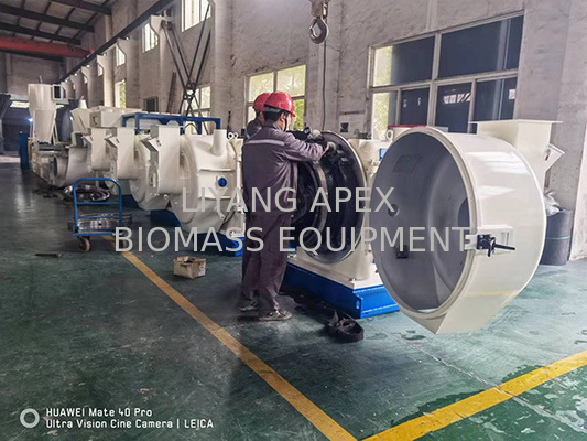 2 Rollers 3.5t/H Wood Press Machine DRZL650 Wood Pellet Mill