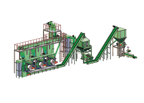 1tph To 20tph Wood Pellet Production Line 2 Rollers Biomass Pellet Making Machine