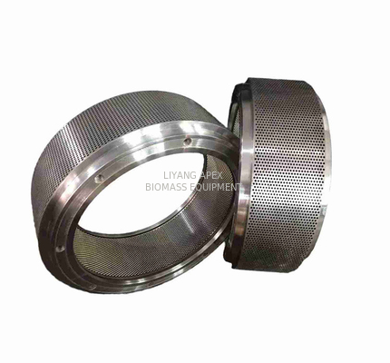 HRC52 To HRC60 Pellet Mill Ring Die SS Steel Spare Parts 28mm