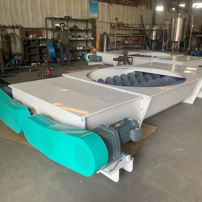 6000mm Wood Pellet Three Shaft Screw Inclined Belt Conveyor For Wood Chips